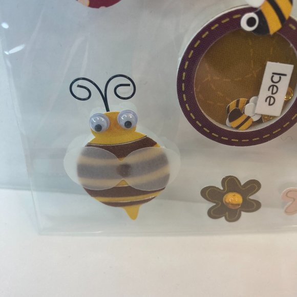 Scrapbook Embellishments Stickers Googly Eye Bees Flowers Paper Crafts Cards - Picture 6 of 13